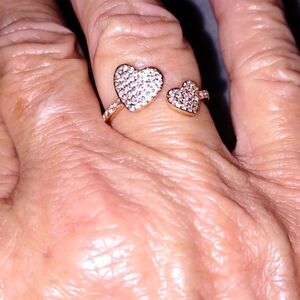 Heart Adjustable Gold Plated  Ring